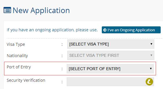 缅甸电子签证申请页面